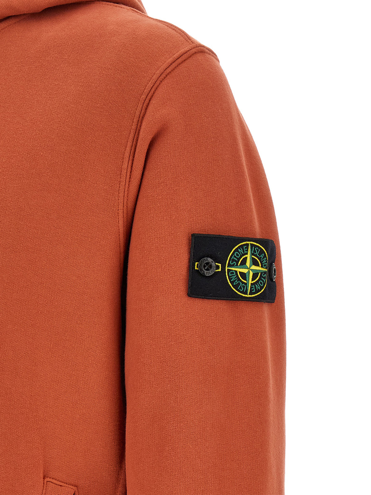 Stone Island Orange Cotton Men's Sweatshirt