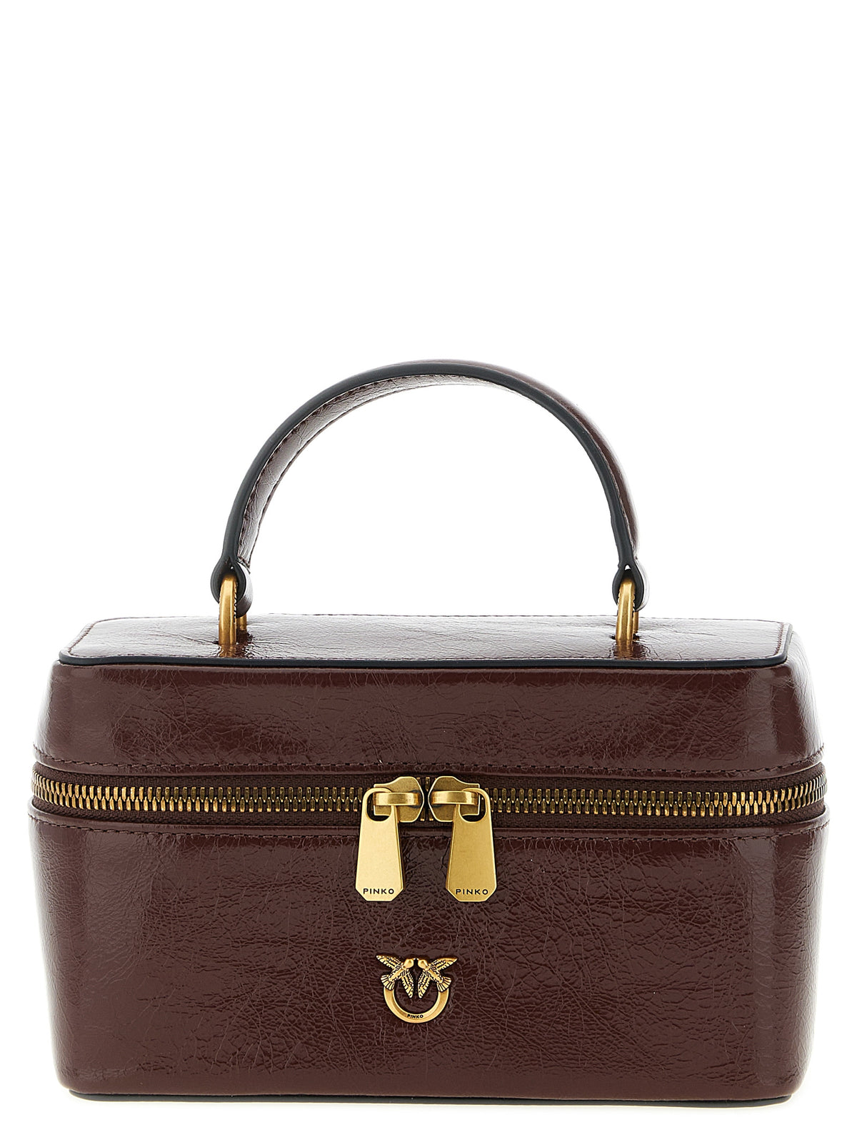 PINKO Bordeaux Calfskin Crossbody Women's Bag