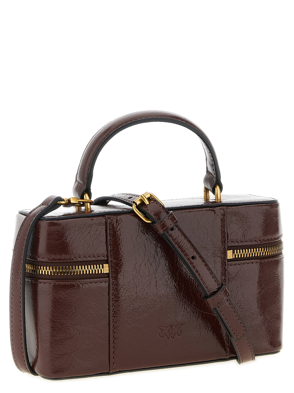 PINKO Bordeaux Calfskin Crossbody Women's Bag