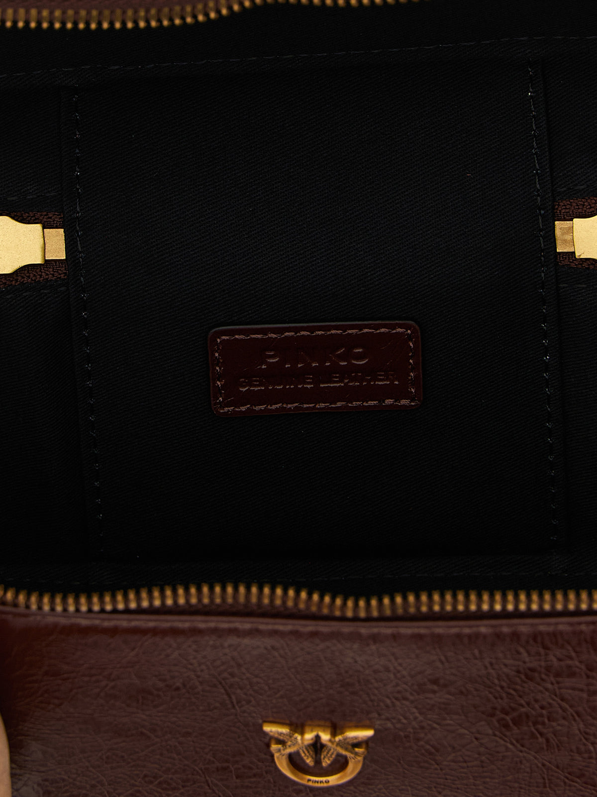 PINKO Bordeaux Calfskin Crossbody Women's Bag