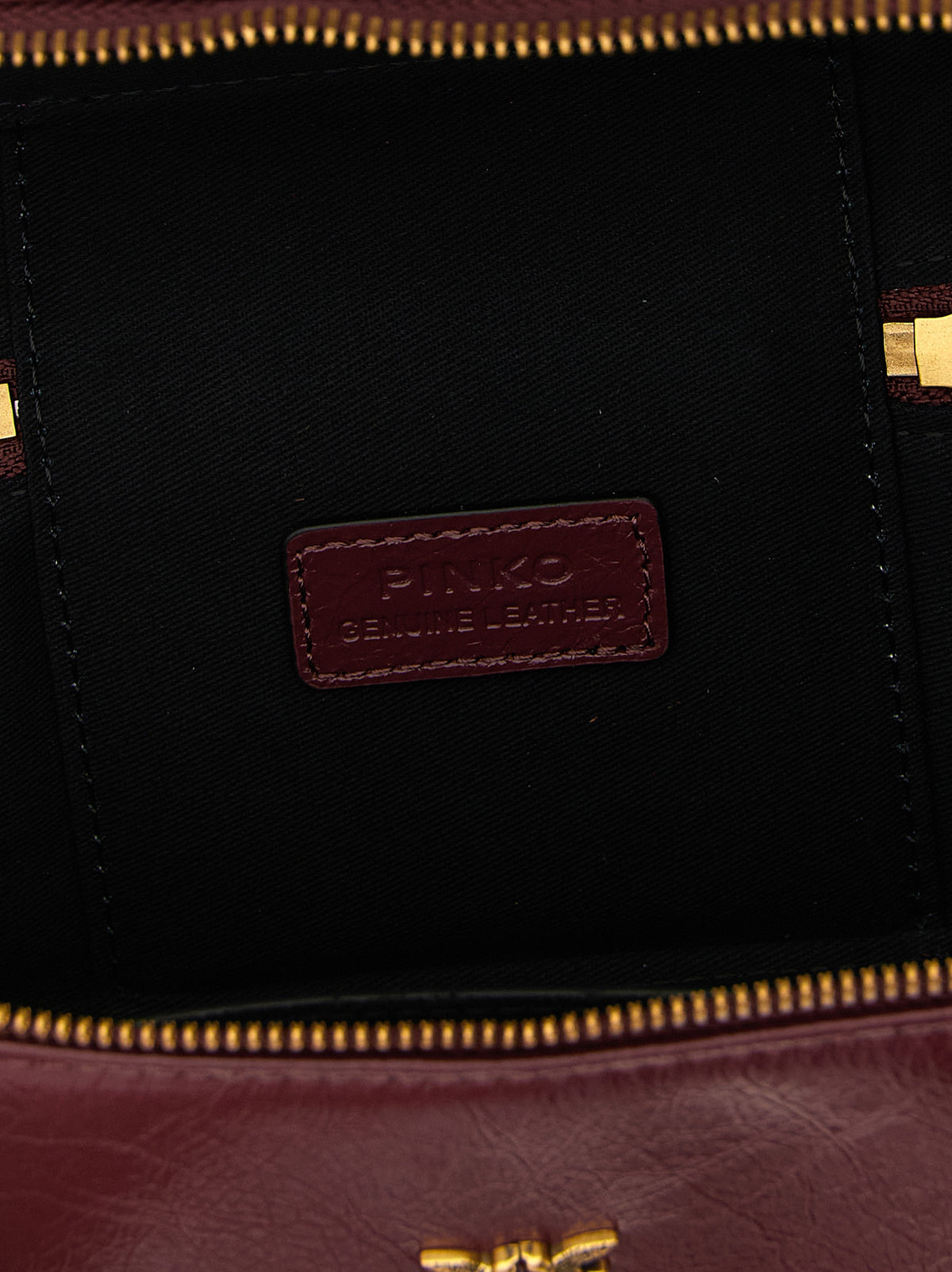 PINKO Bordeaux Calfskin Crossbody Women's Bag