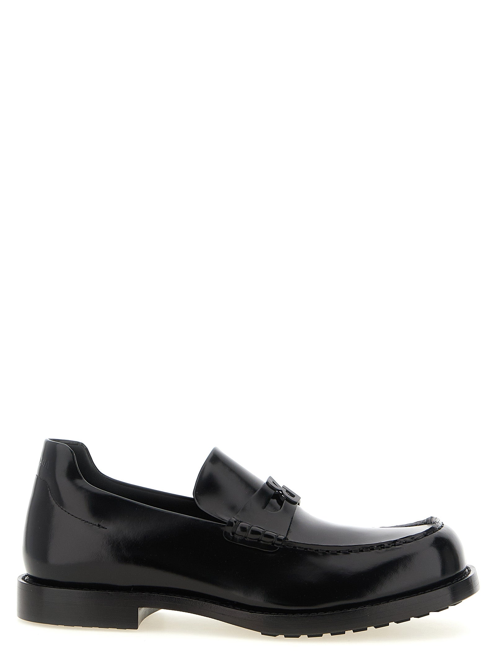 Balenciaga Black Calfskin Slip-On Men's Loafers