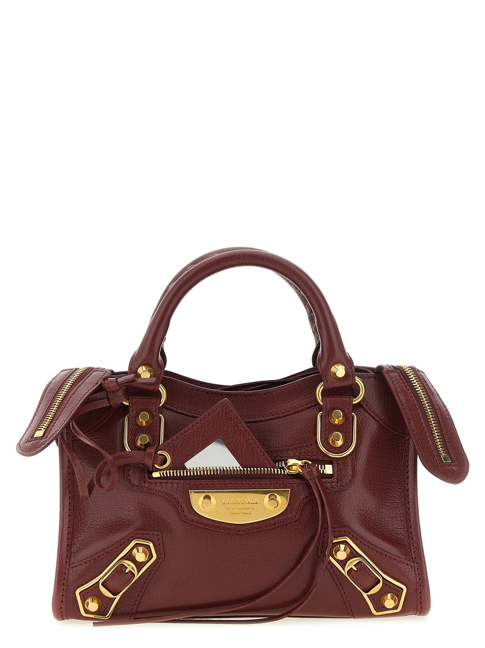 Balenciaga Bordeaux Goatskin Women's Handbag