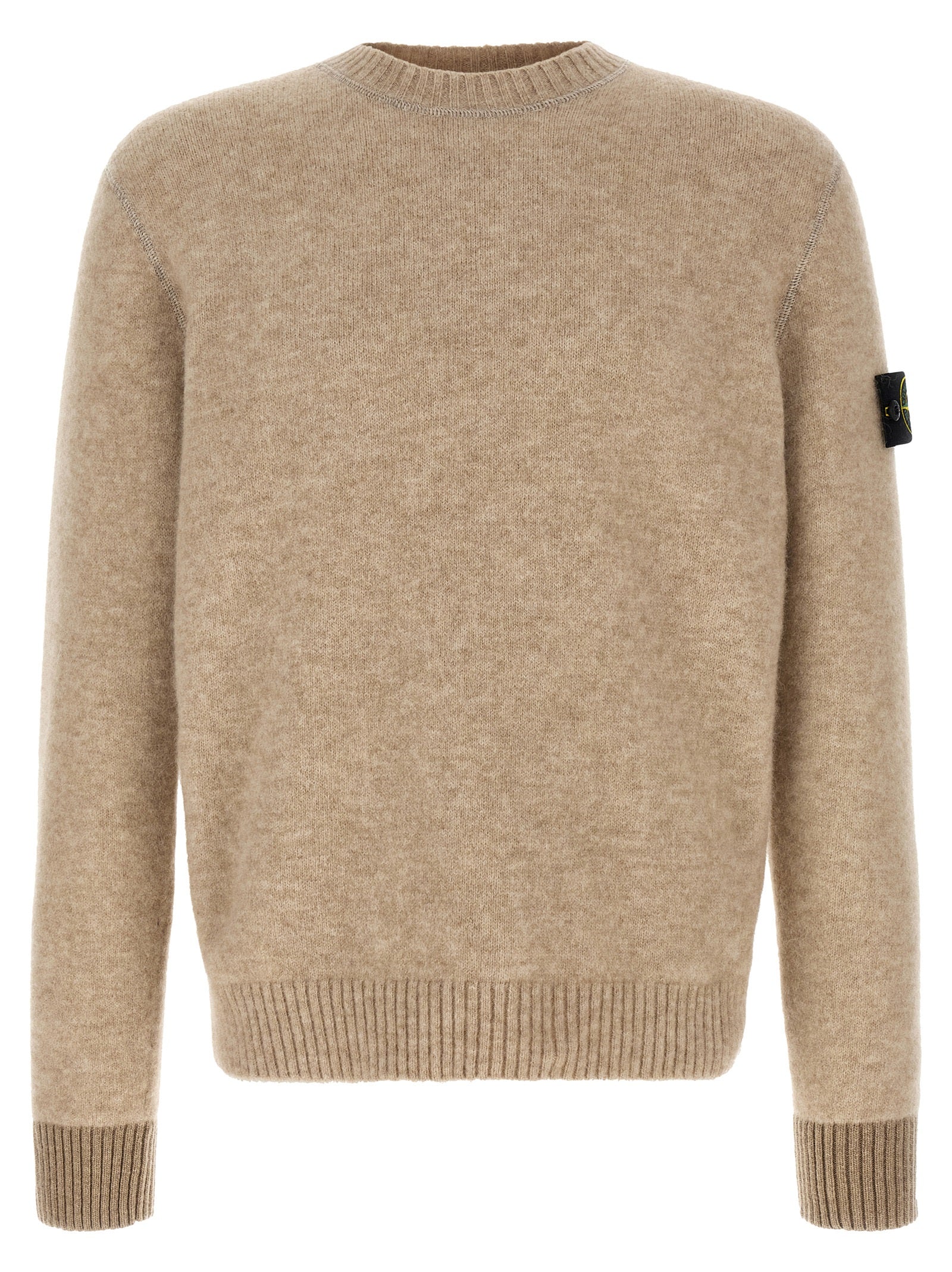 Stone Island Beige Wool Men's Cardigan