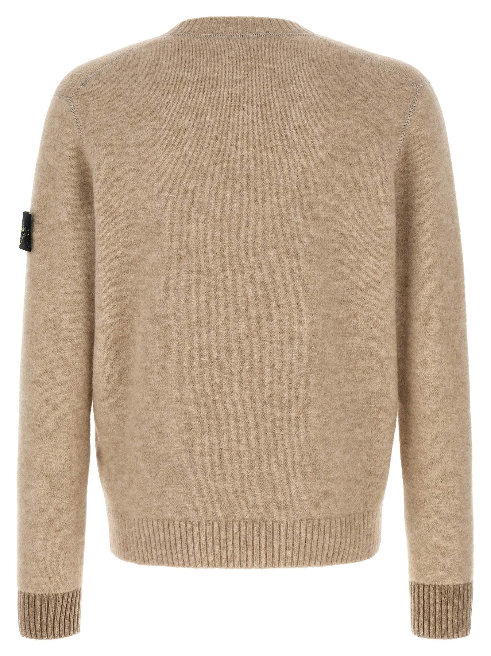 Stone Island Beige Wool Men's Cardigan