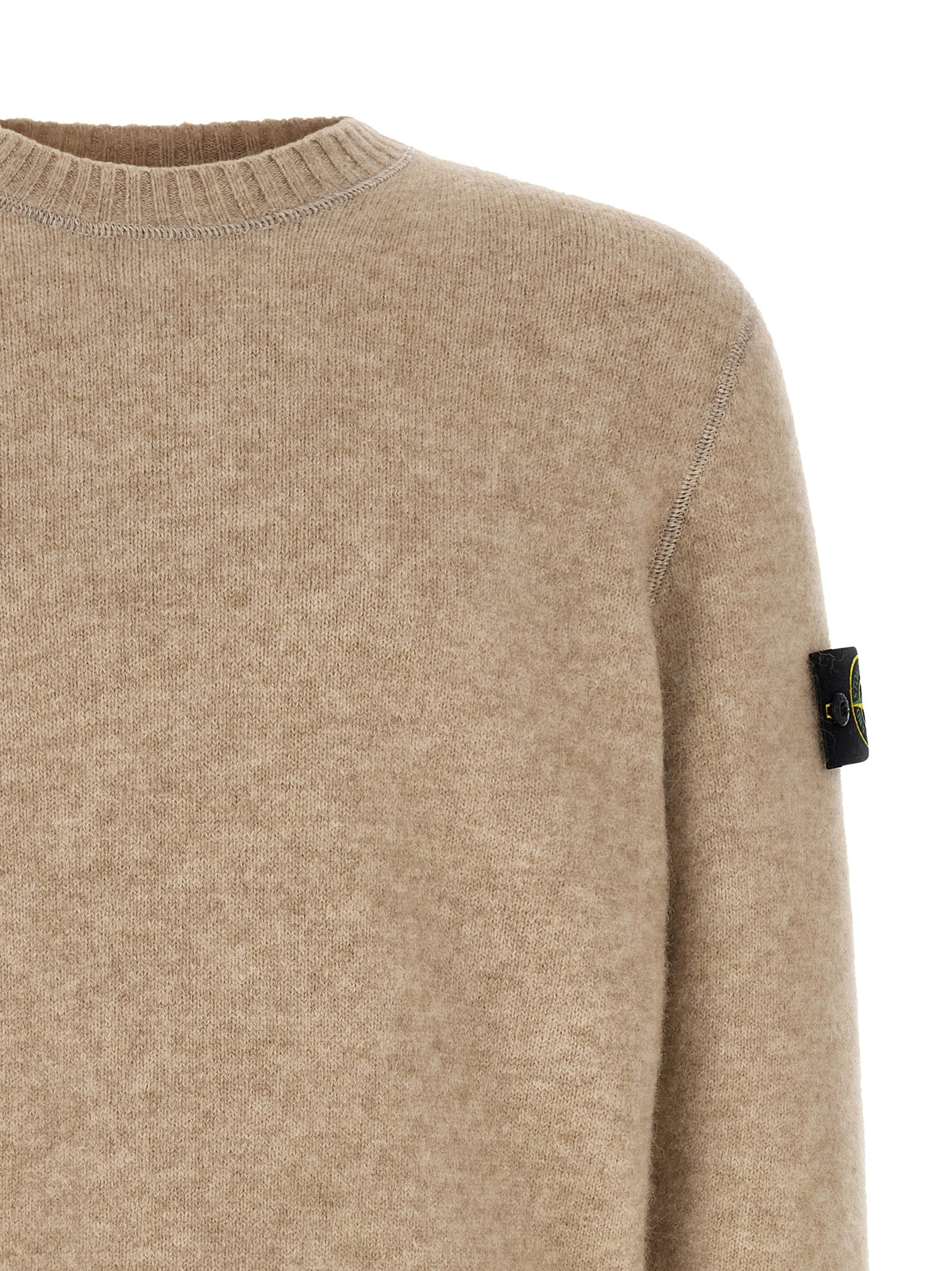 Stone Island Beige Wool Men's Cardigan