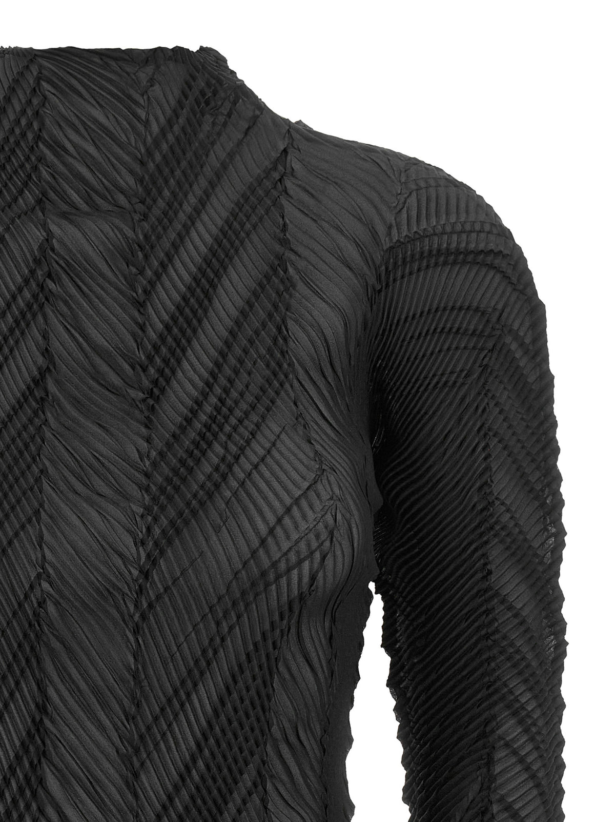 Issey Miyake Black Polyester Women's Cardigan
