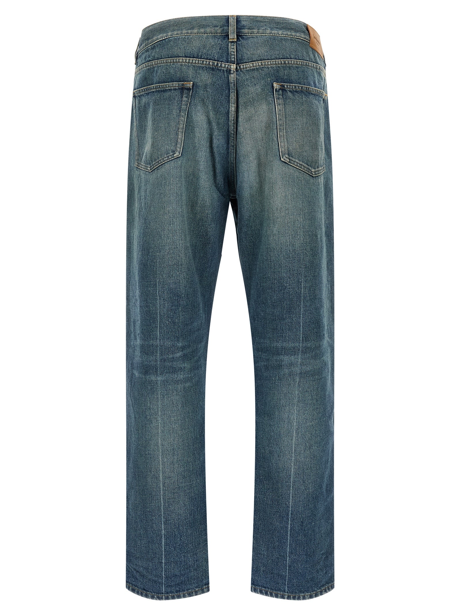 Saint Laurent Blue Cotton Tapered Men's Jeans