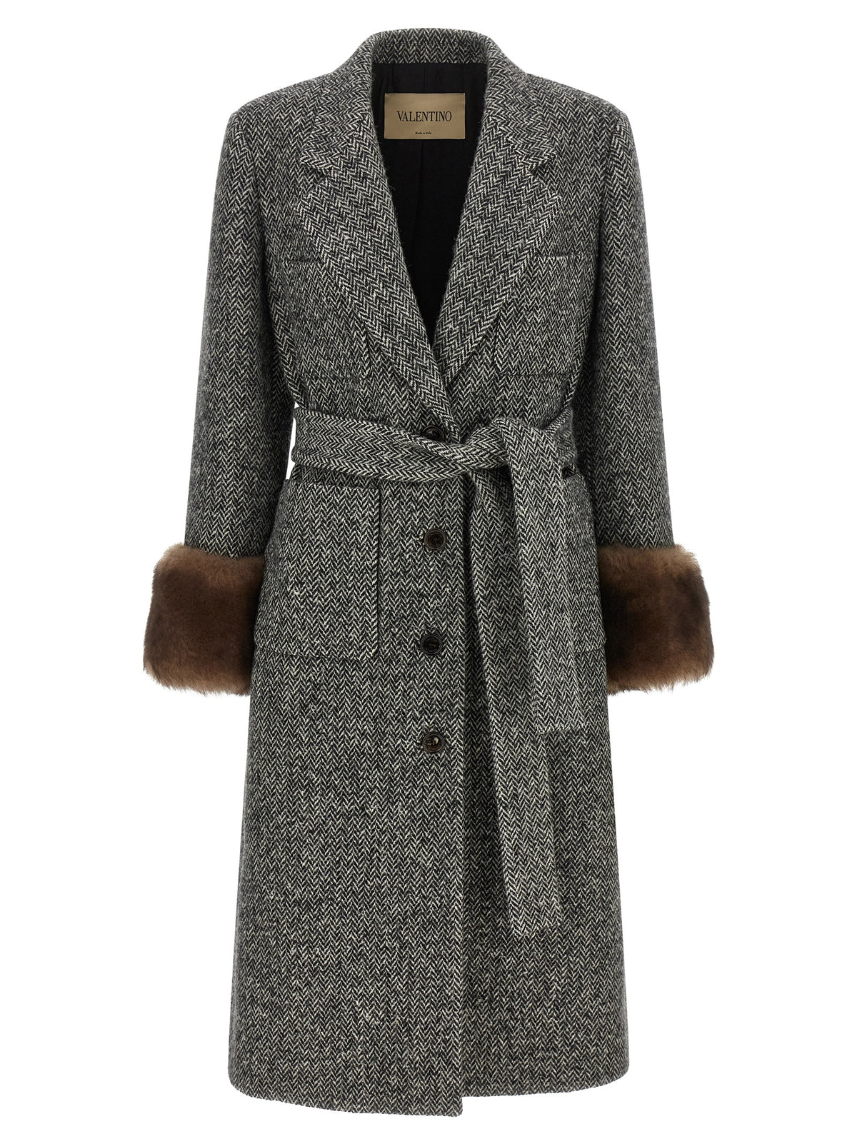 Valentino Garavani Bicolor Virgin Wool Women's Coat