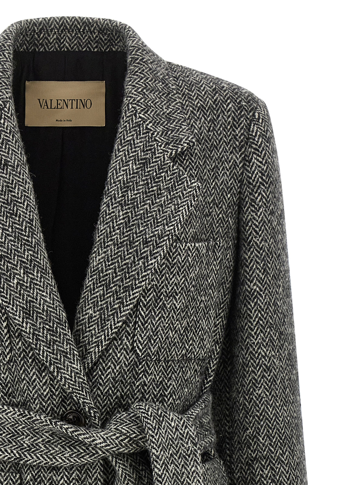 Valentino Garavani Bicolor Virgin Wool Women's Coat