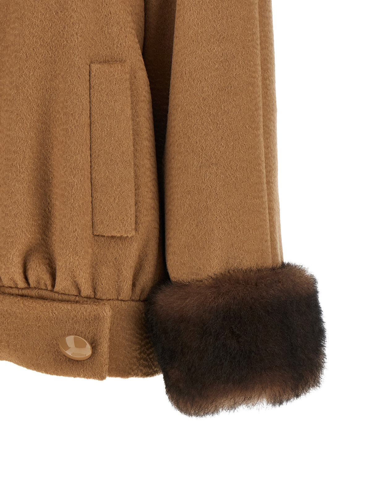 Valentino Garavani Brown Lamb Fur Women's Bomber
