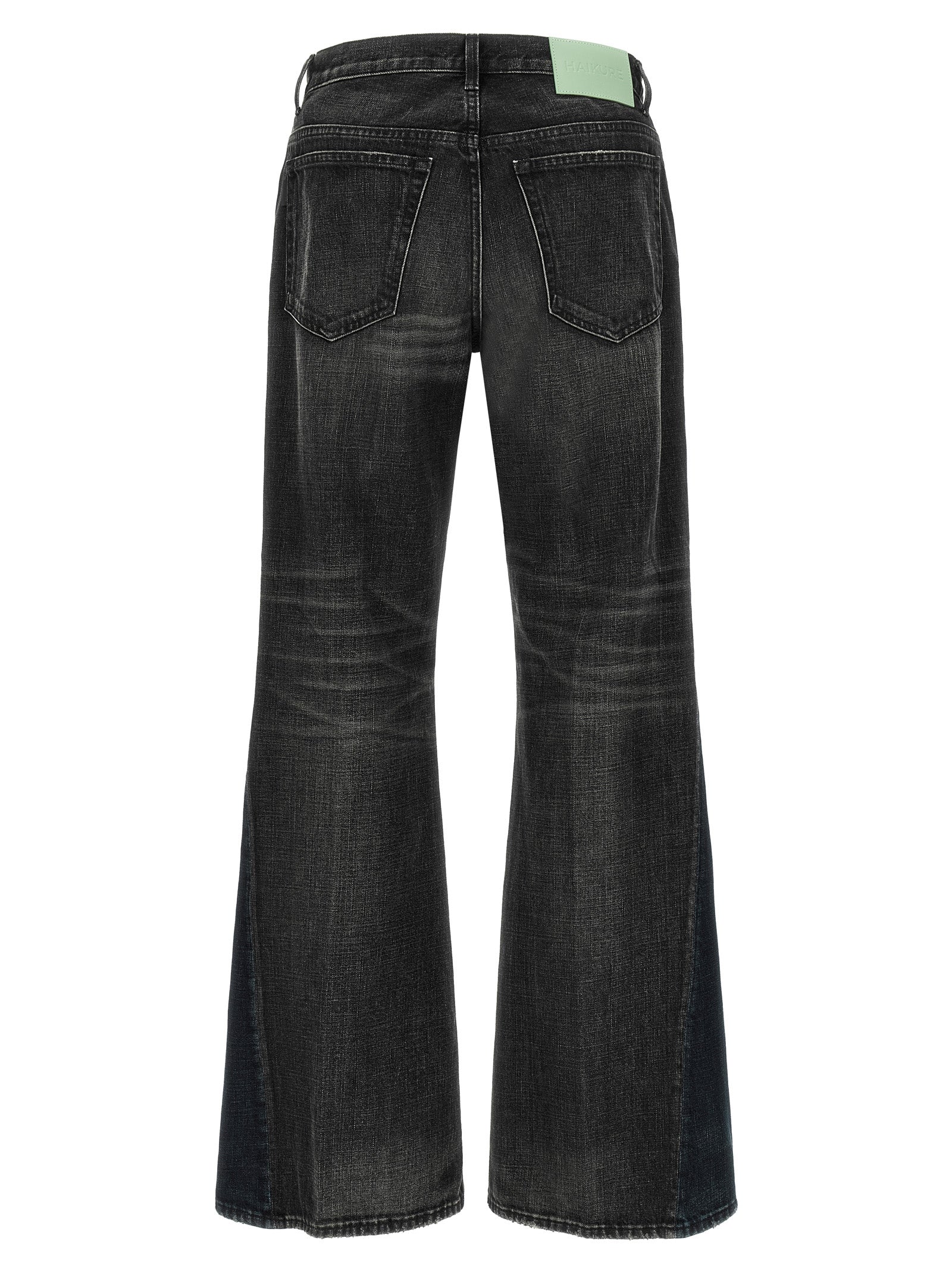Haikure Gray Cotton Flared Women's Jeans