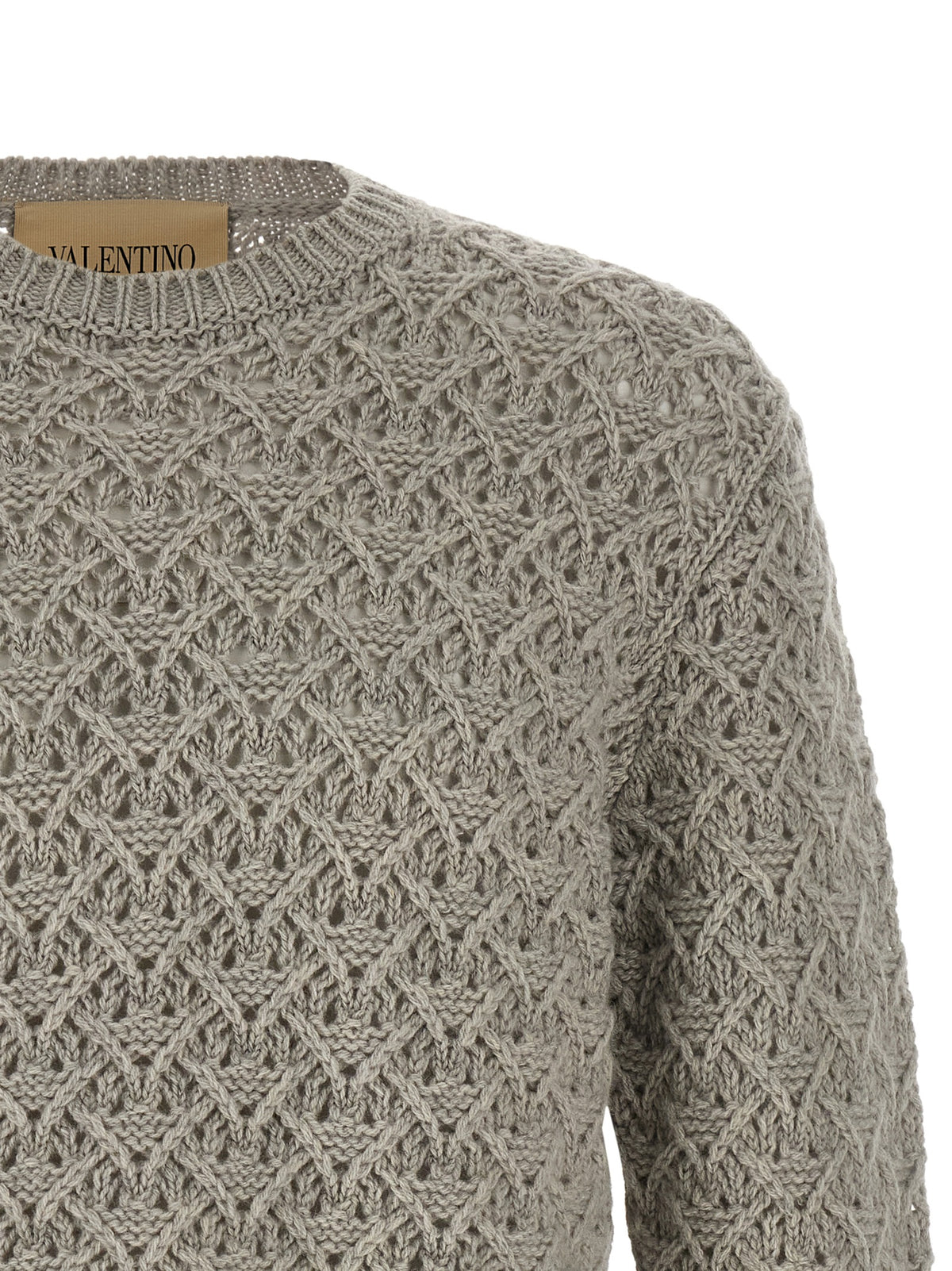 Valentino Garavani Gray Virgin Wool Men's Cardigan