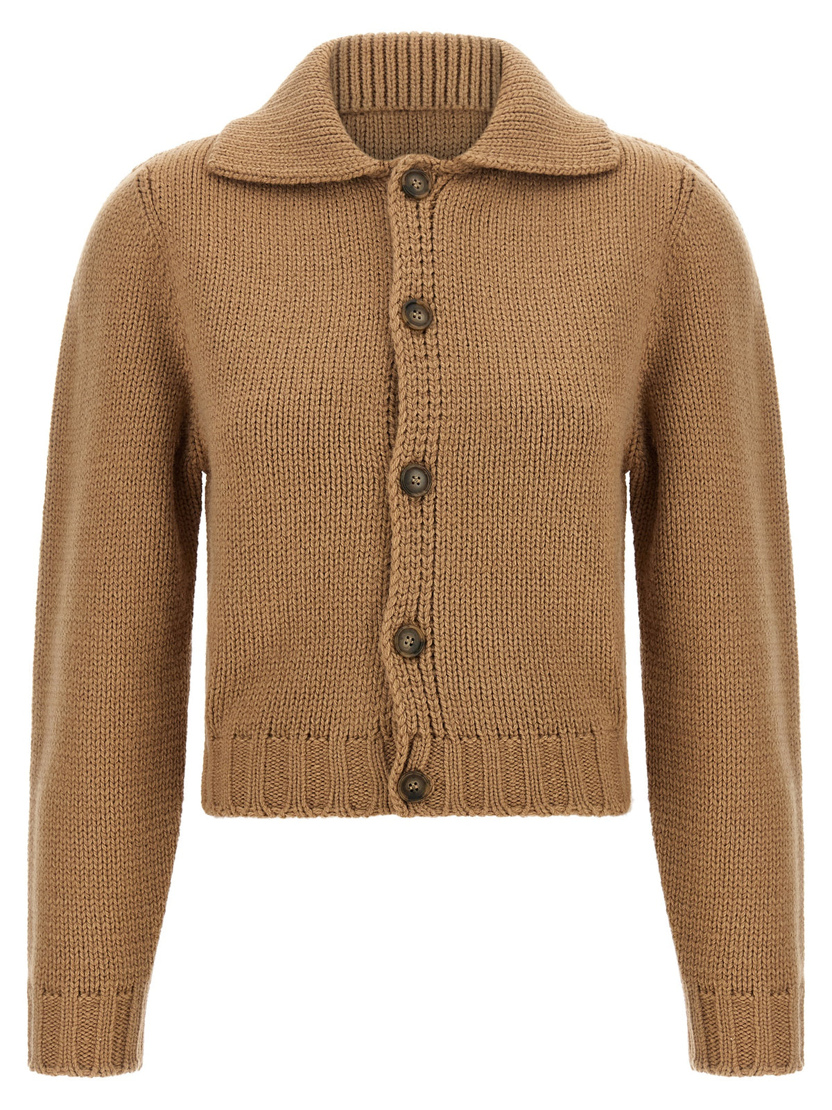 MM6 Maison Margiela Beige Wool Women's Cardigan