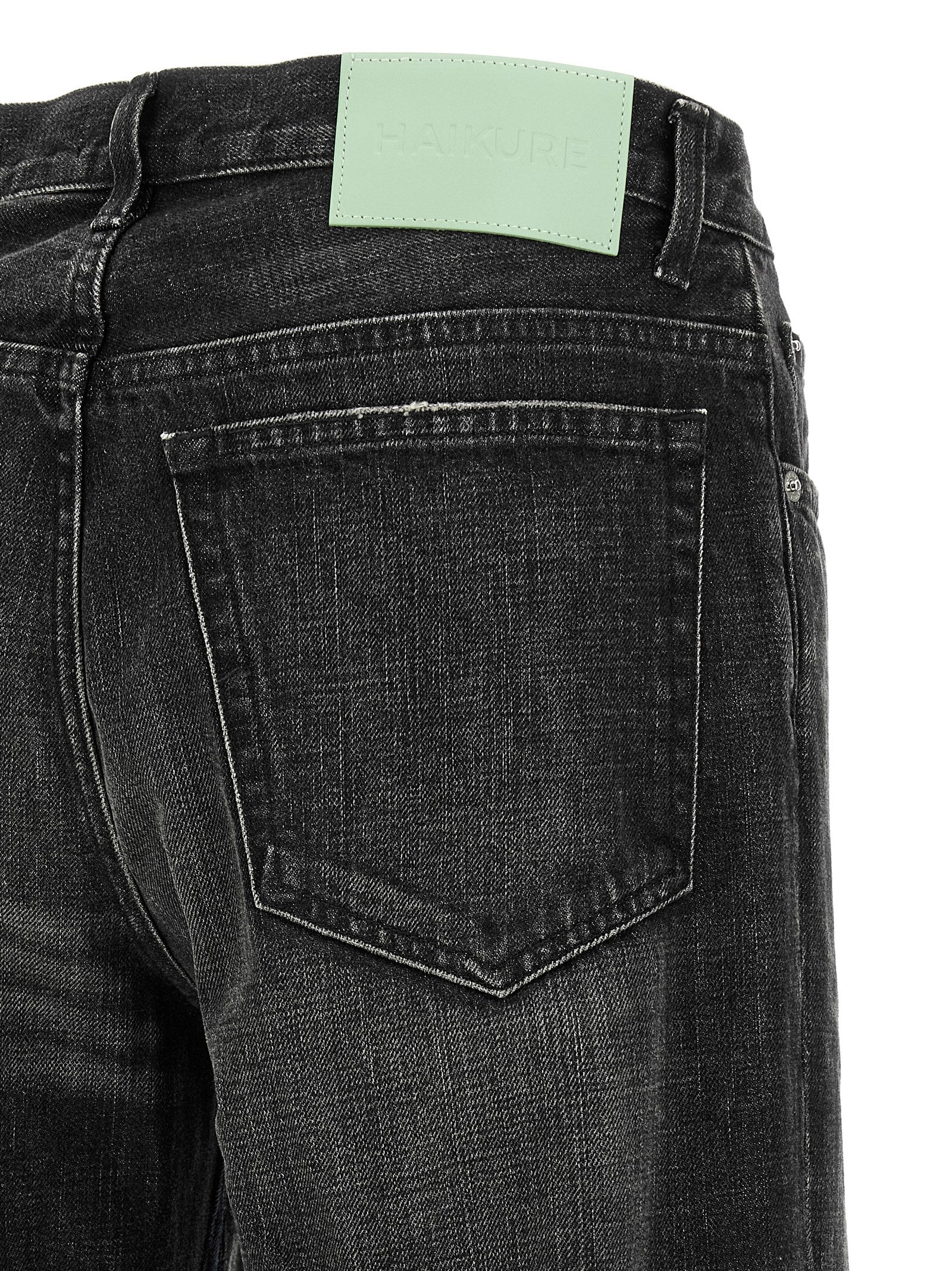 Haikure Gray Cotton Flared Women's Jeans