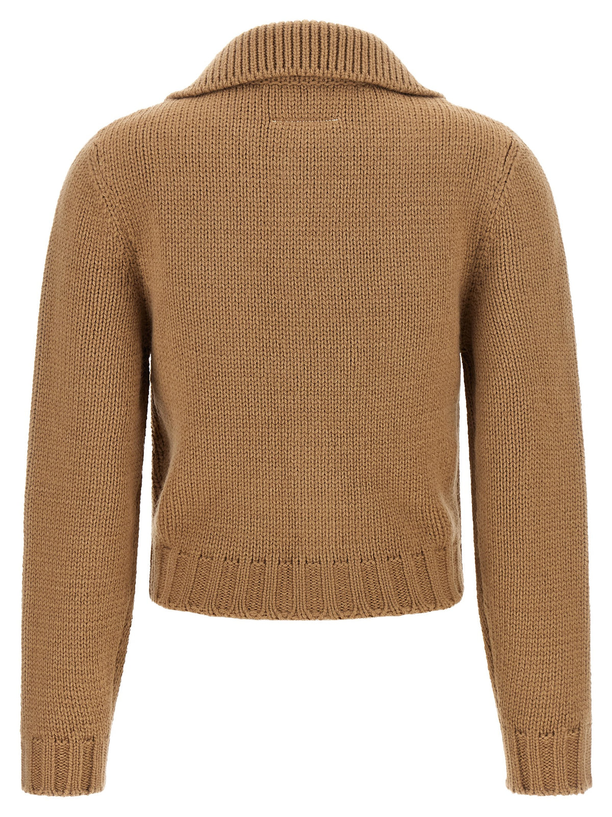 MM6 Maison Margiela Beige Wool Women's Cardigan