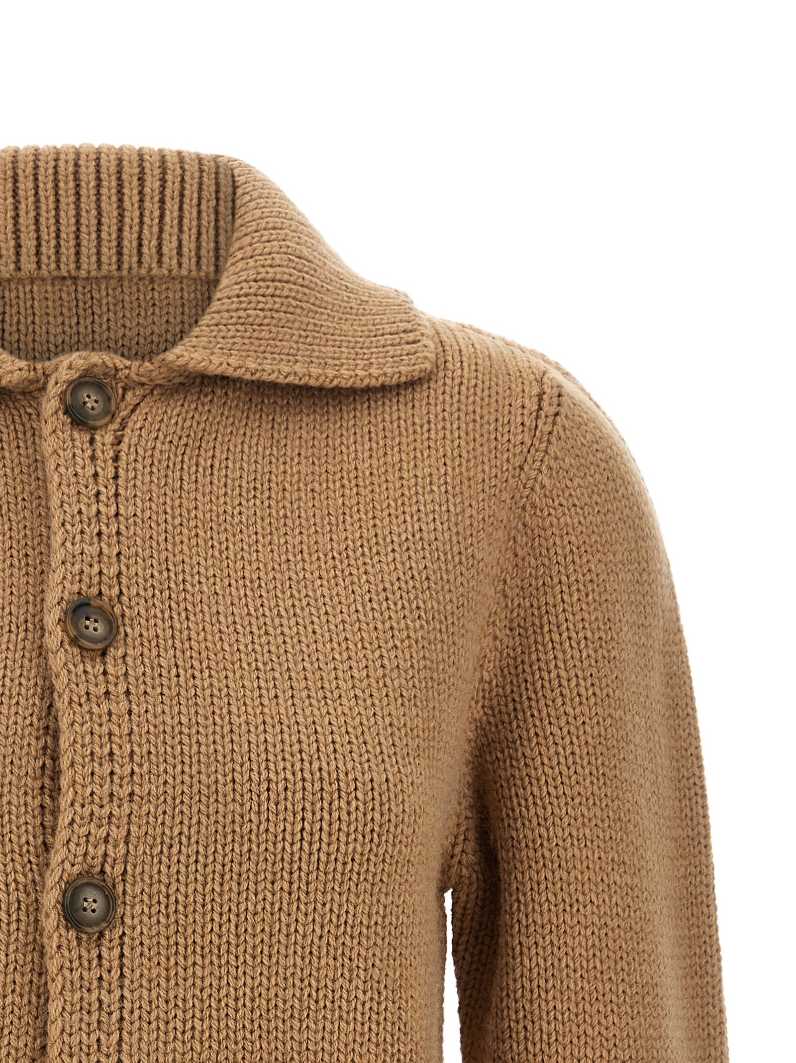 MM6 Maison Margiela Beige Wool Women's Cardigan