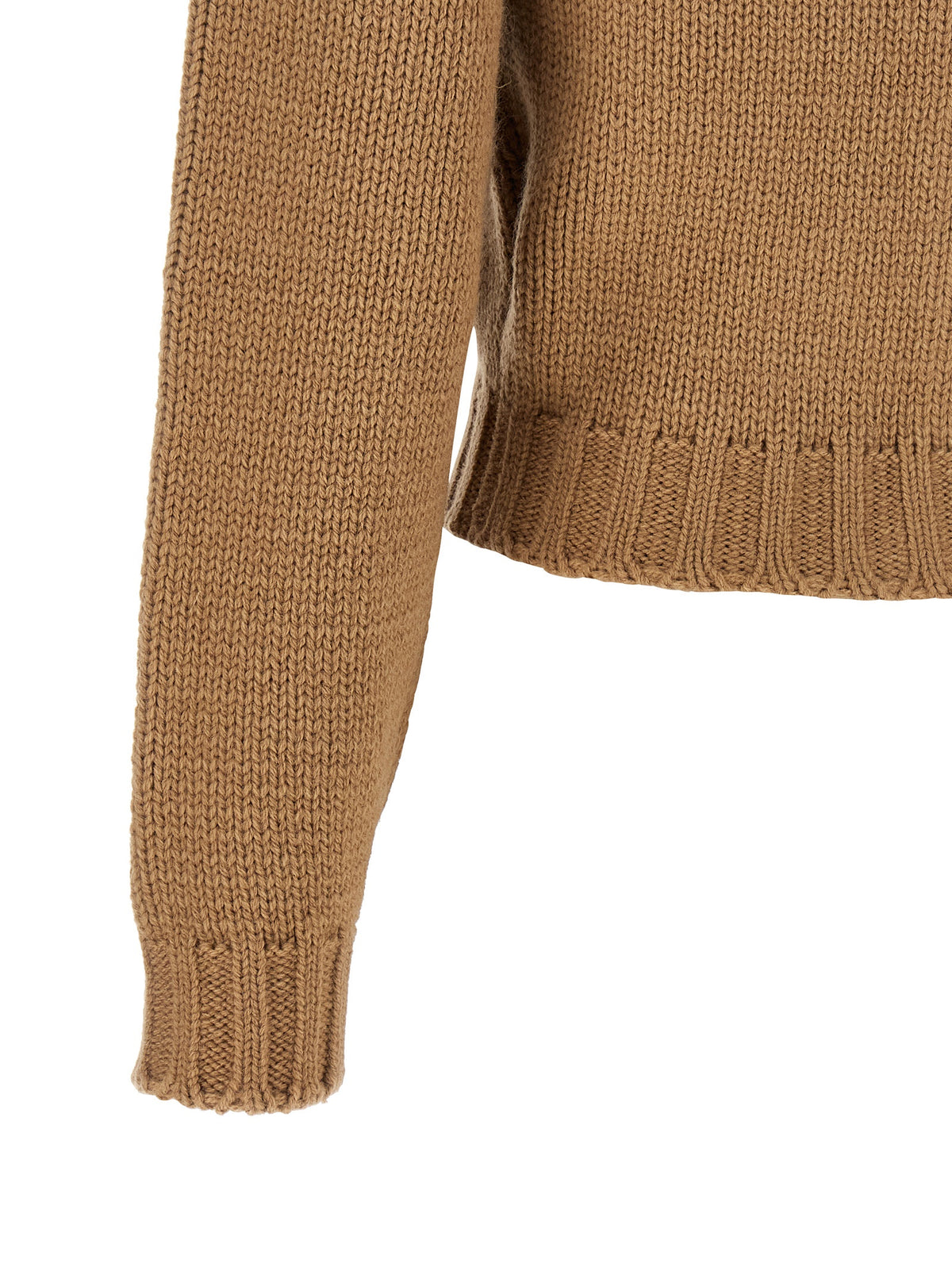 MM6 Maison Margiela Beige Wool Women's Cardigan