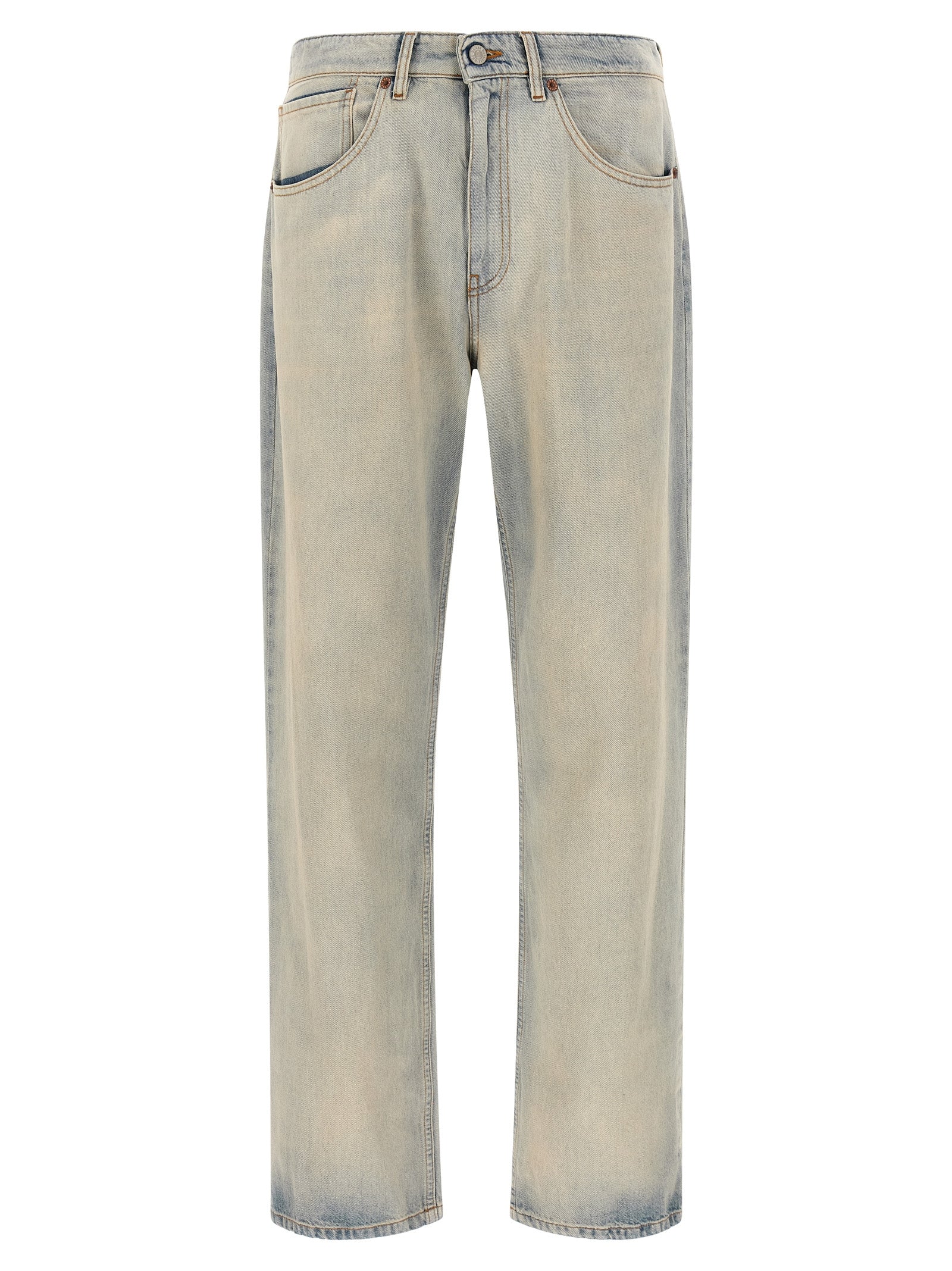 MM6 Maison Margiela Blue Cotton Relaxed Fit Men's Jeans