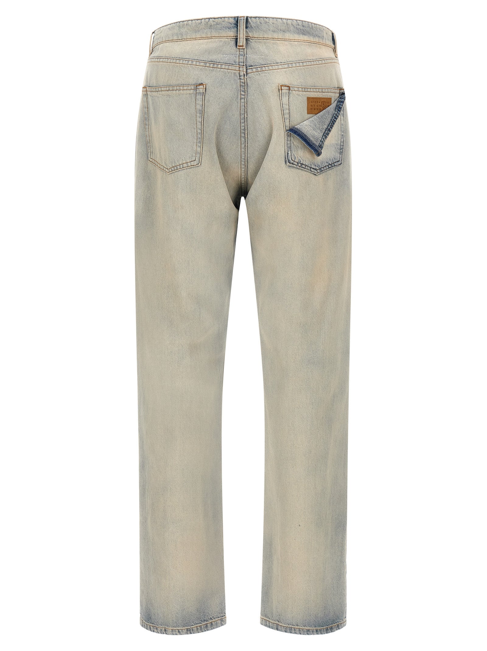 MM6 Maison Margiela Blue Cotton Relaxed Fit Men's Jeans