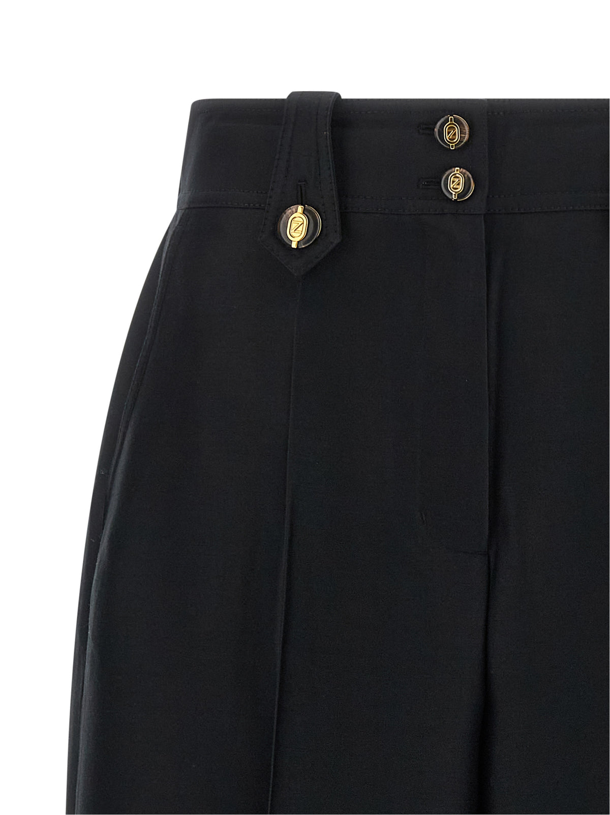 Zimmermann Black Wool Cropped Women's Pants