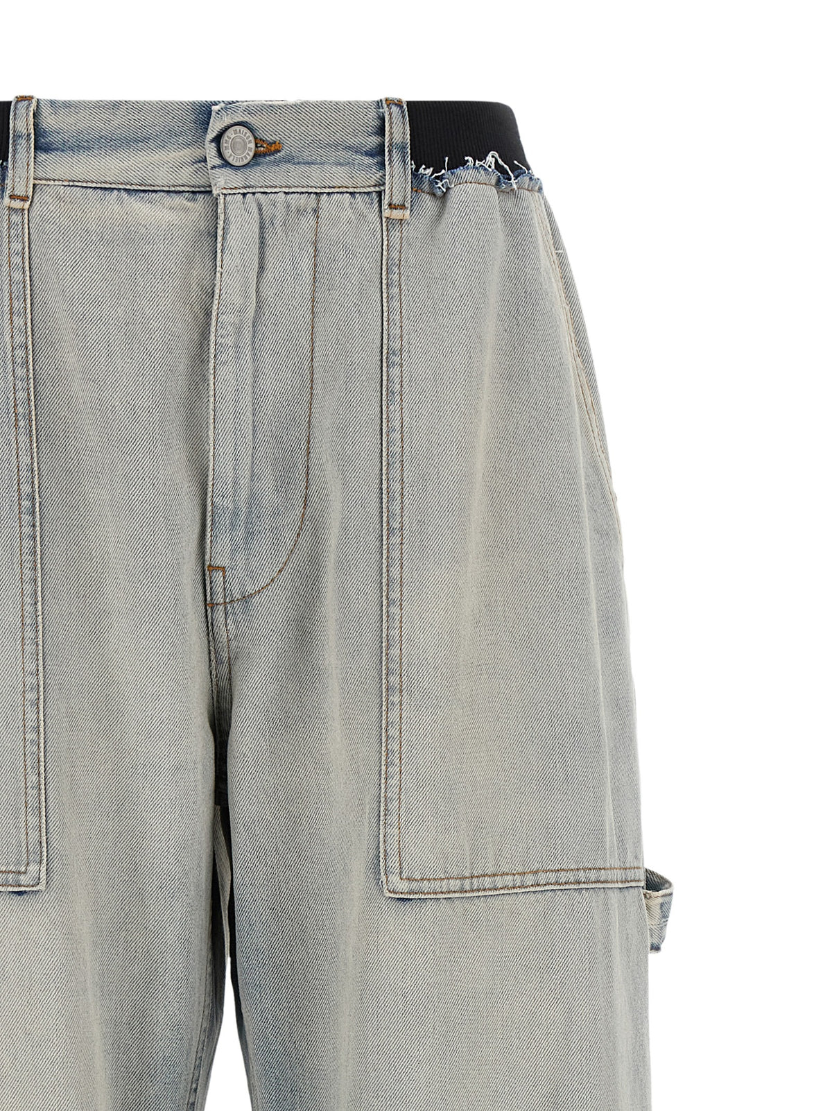 MM6 Maison Margiela Blue Cotton Relaxed Fit Women's Jeans