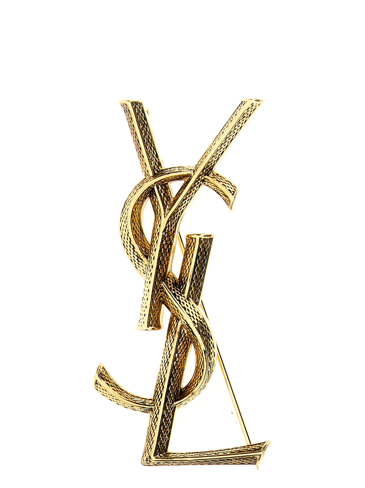 Saint Laurent Gold Brass Women's Broch