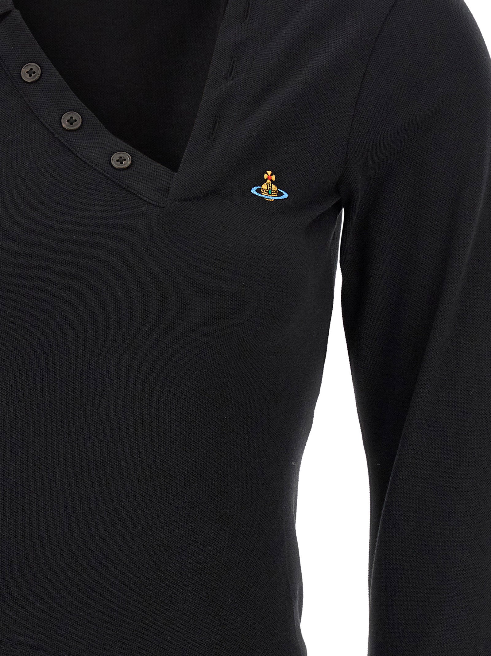 Vivienne Westwood Black Cotton Polo Women's Shirt