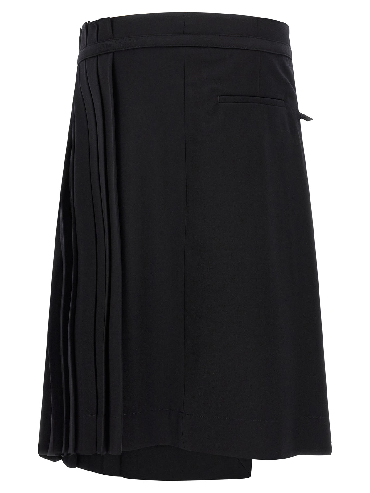 Dries Van Noten Black Wool Long Men's Skirt