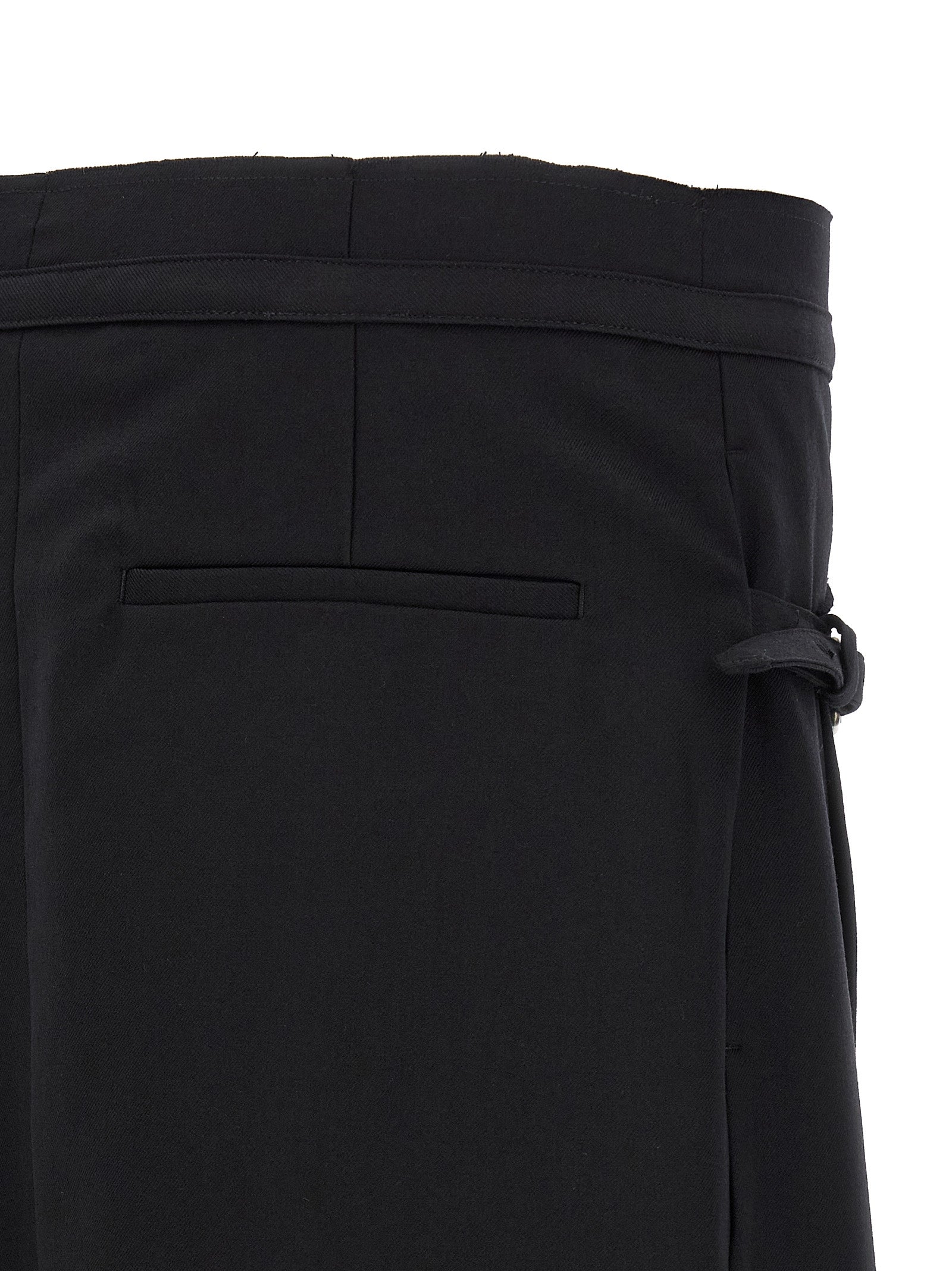 Dries Van Noten Black Wool Long Men's Skirt