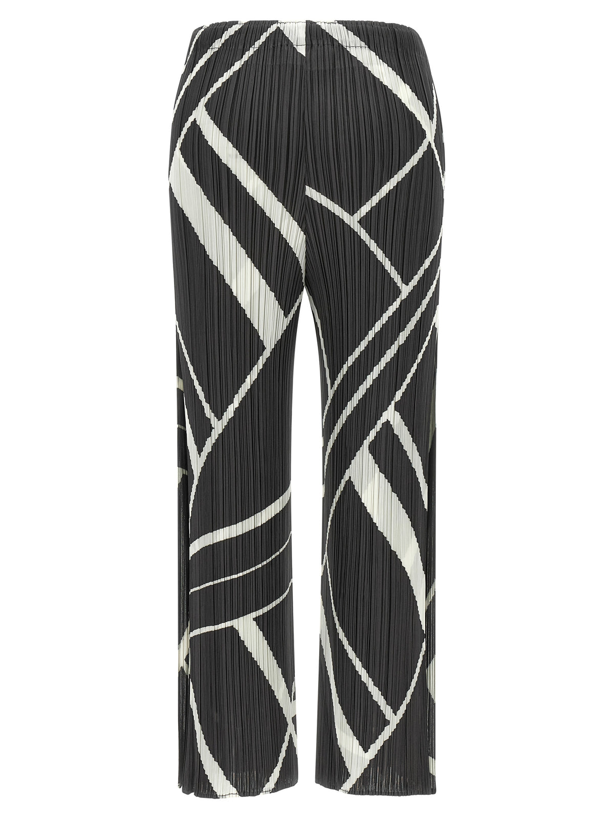 PLEATS PLEASE ISSEY MIYAKE Gray Polyester Casual Women's Pants