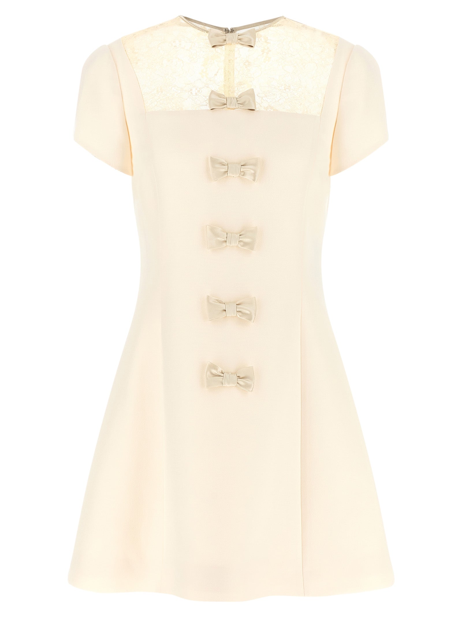 Valentino Garavani White Virgin Wool Short Women's Dress