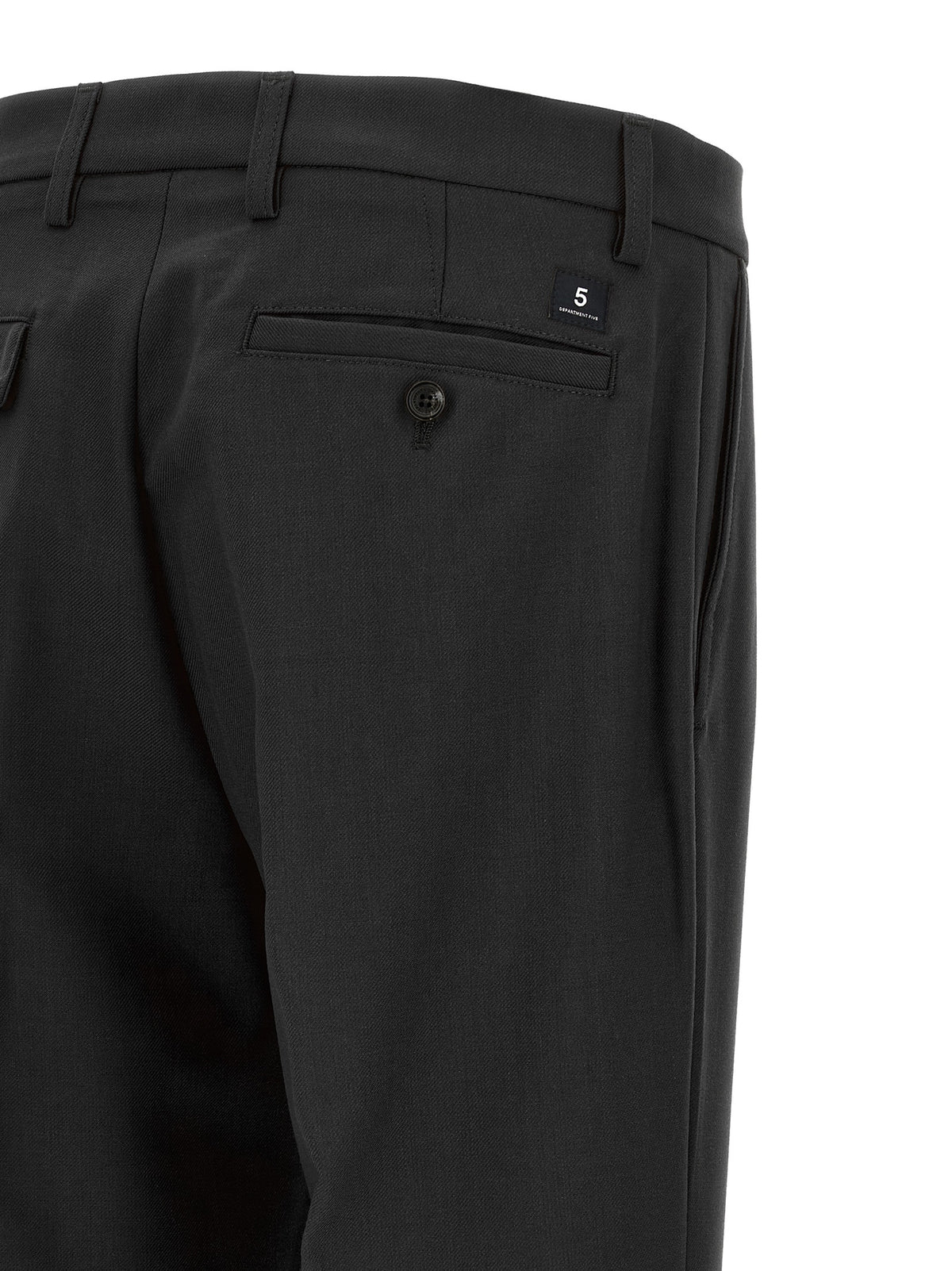 Department 5 Black Polyester Chino Men's Pants