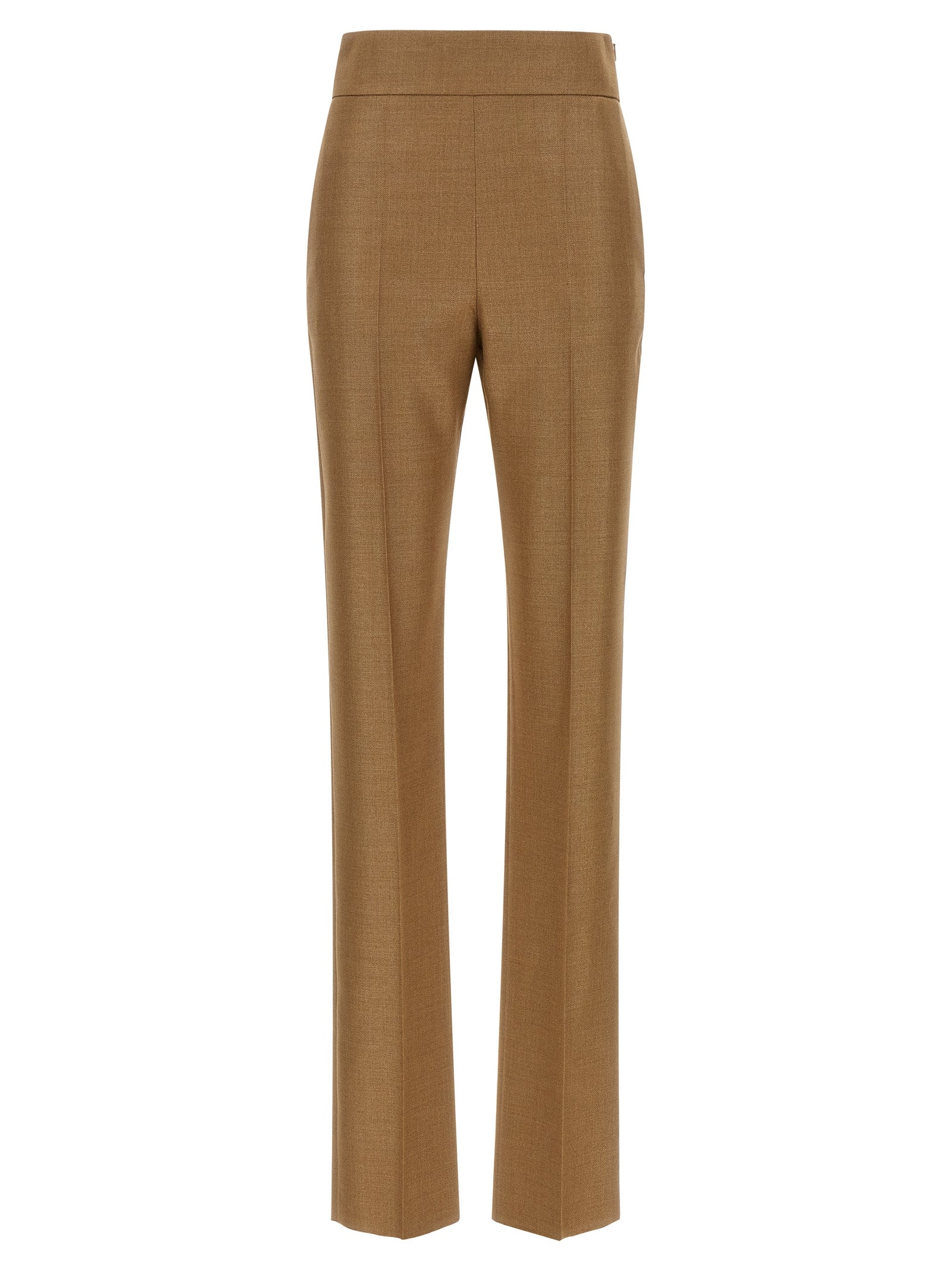 Valentino Garavani Beige Virgin Wool Dress Women's Pants