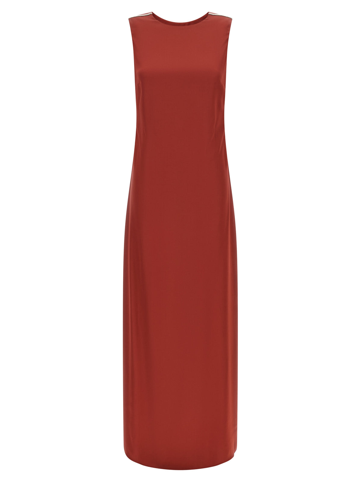 Peserico Red Viscose Long Women's Dress