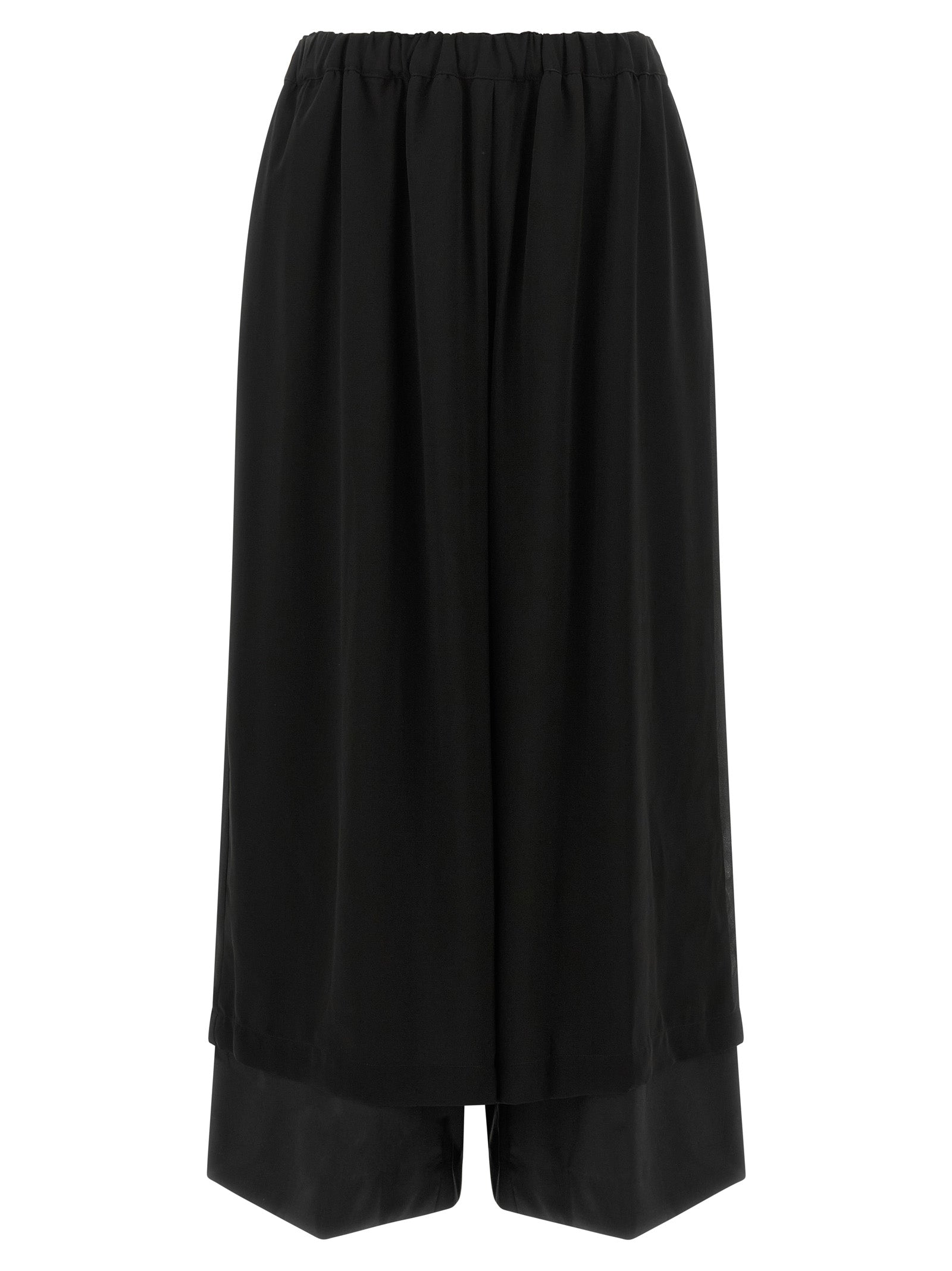 Comme Des Garçons Black Wool Casual Women's Pants