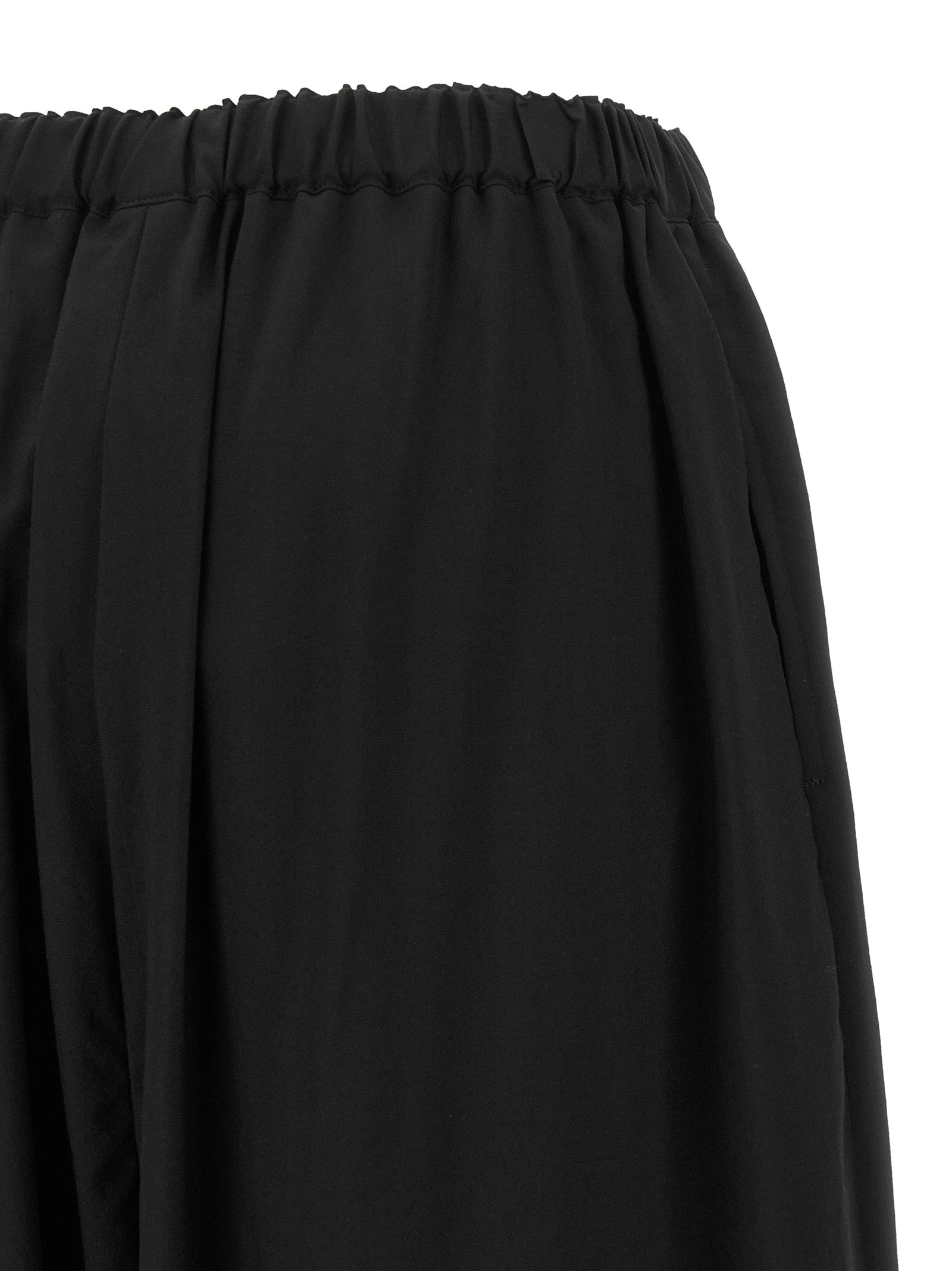 Comme Des Garçons Black Wool Cropped Women's Pants