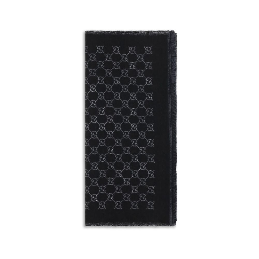 Gucci Black Wool Oves Aries Women's Scarf