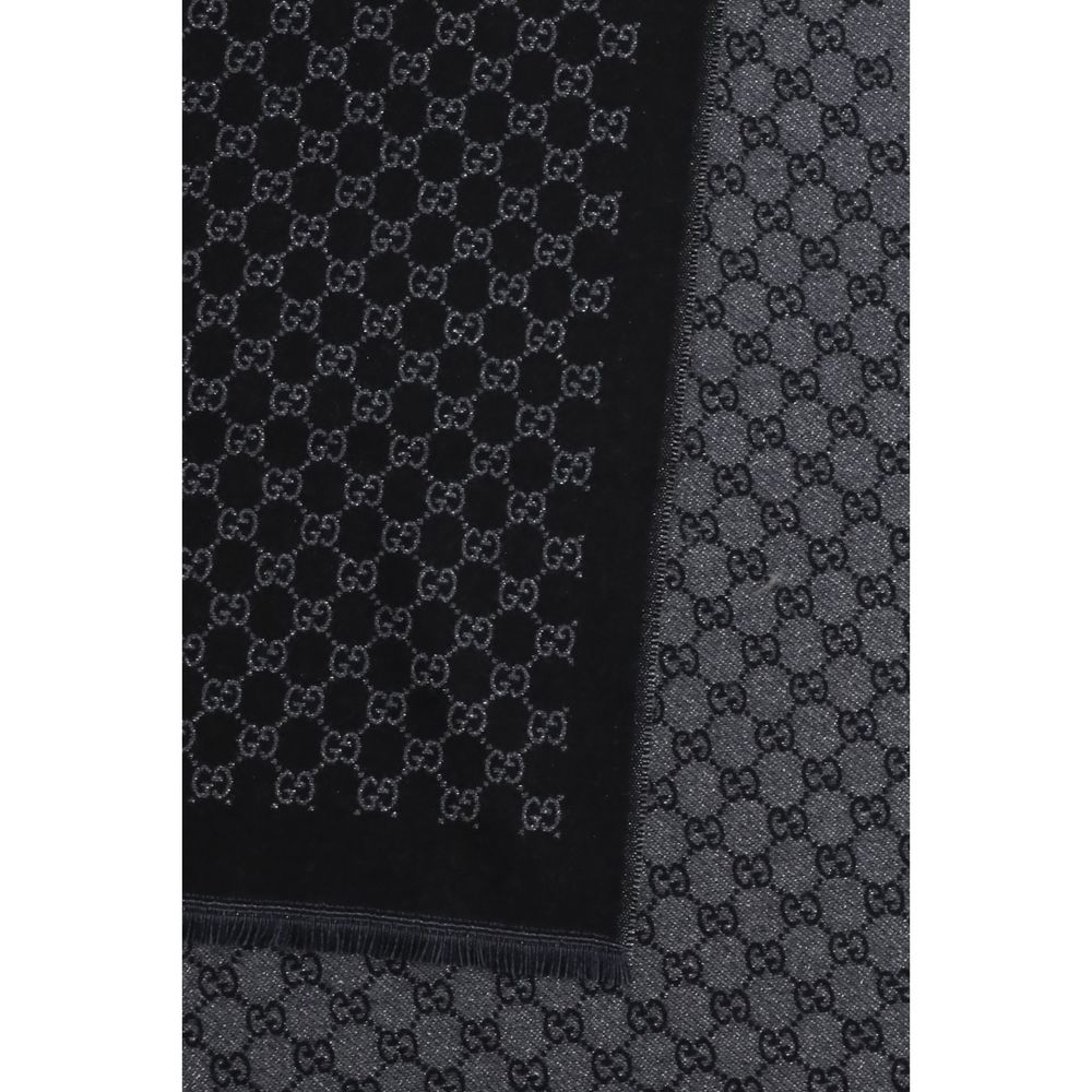 Gucci Black Wool Oves Aries Women's Scarf