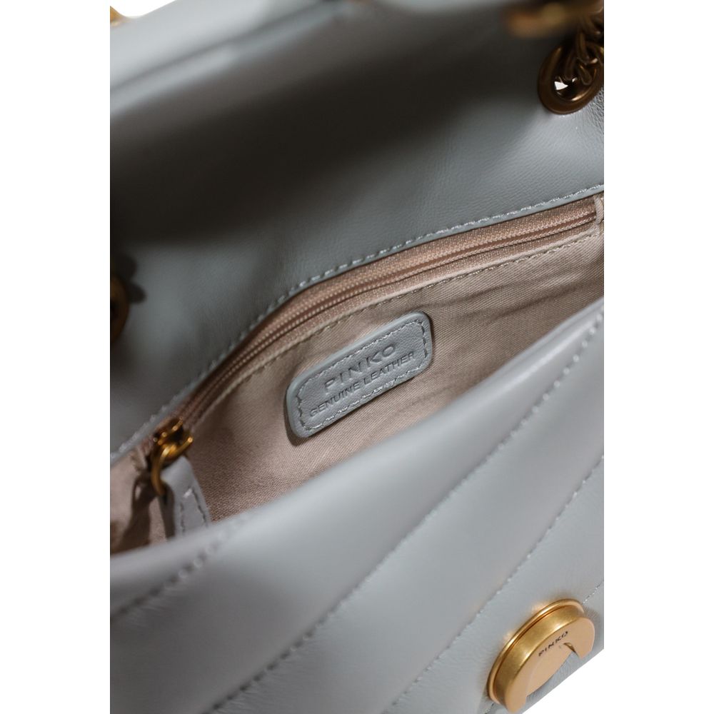 PINKO Gray Leather Women's Handbag