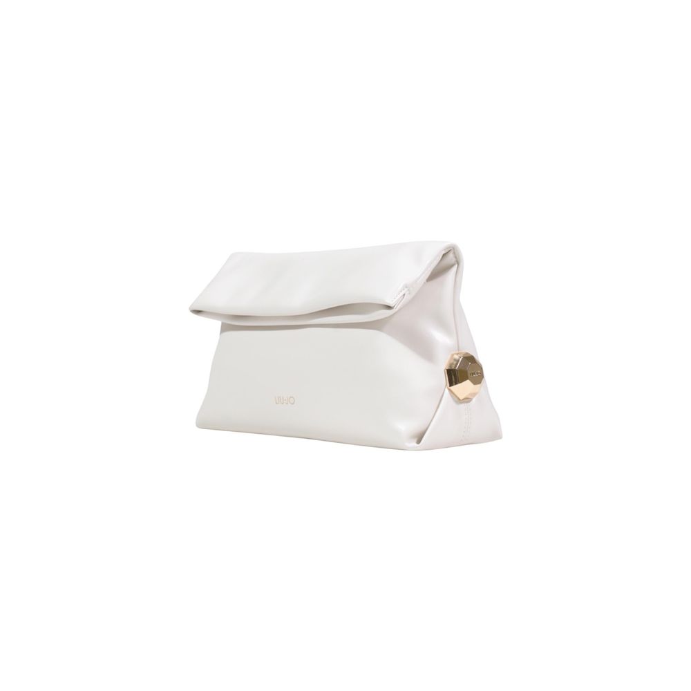 Liu Jo Cream Polyethylene Clutch Women's Bag
