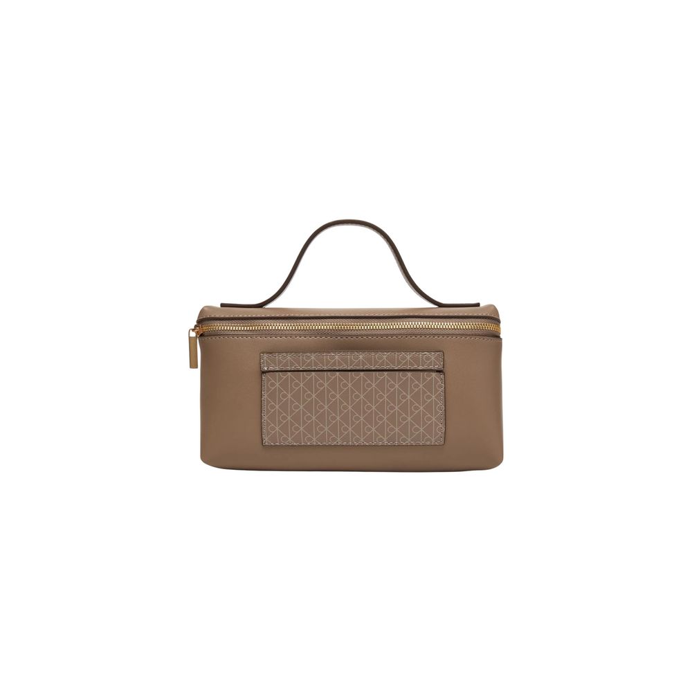 Calvin Klein Beige Polyethylene Clutch Women's Bag