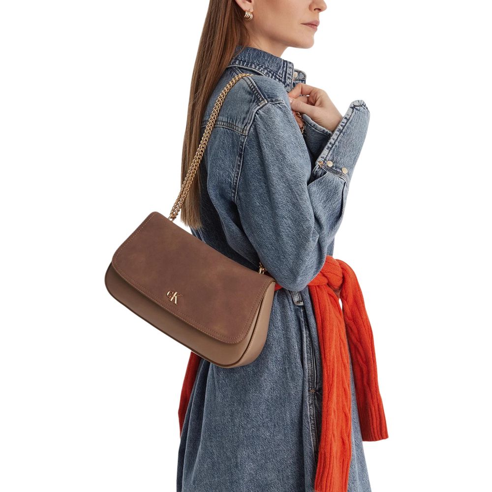 Calvin Klein Beige Polyethylene Women's Handbag