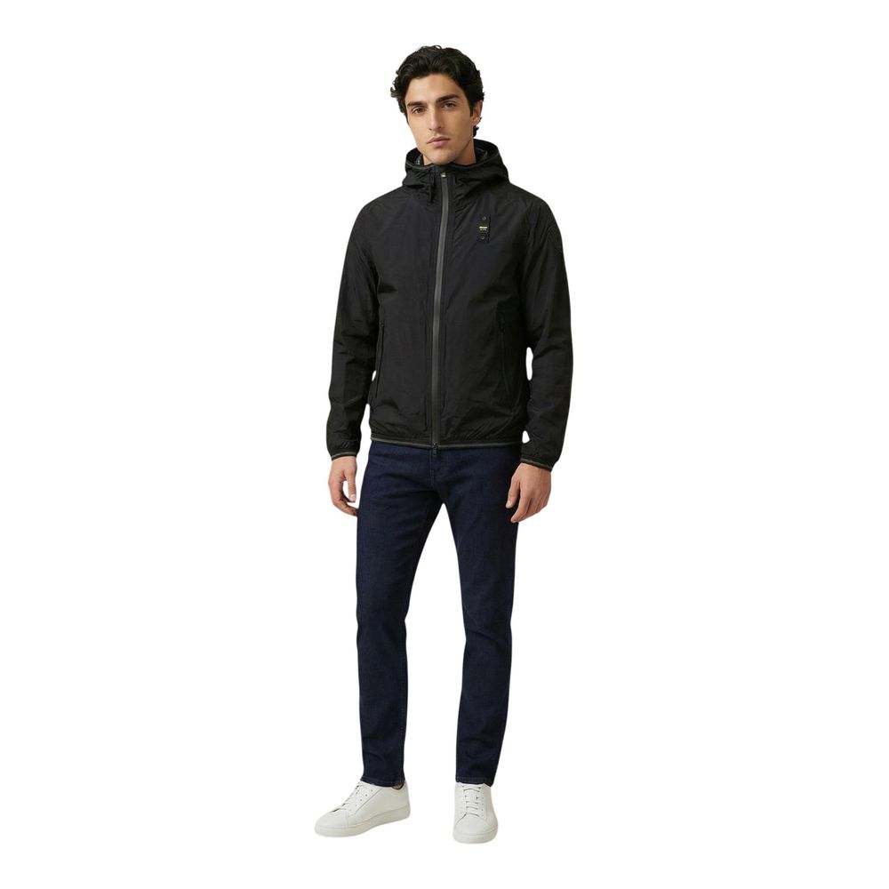 Blauer Black Polyamide Shell Men's Jacket