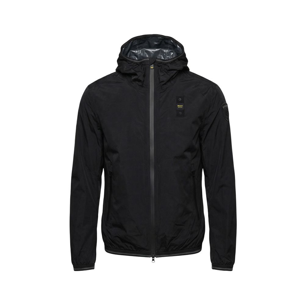 Blauer Black Polyamide Shell Men's Jacket