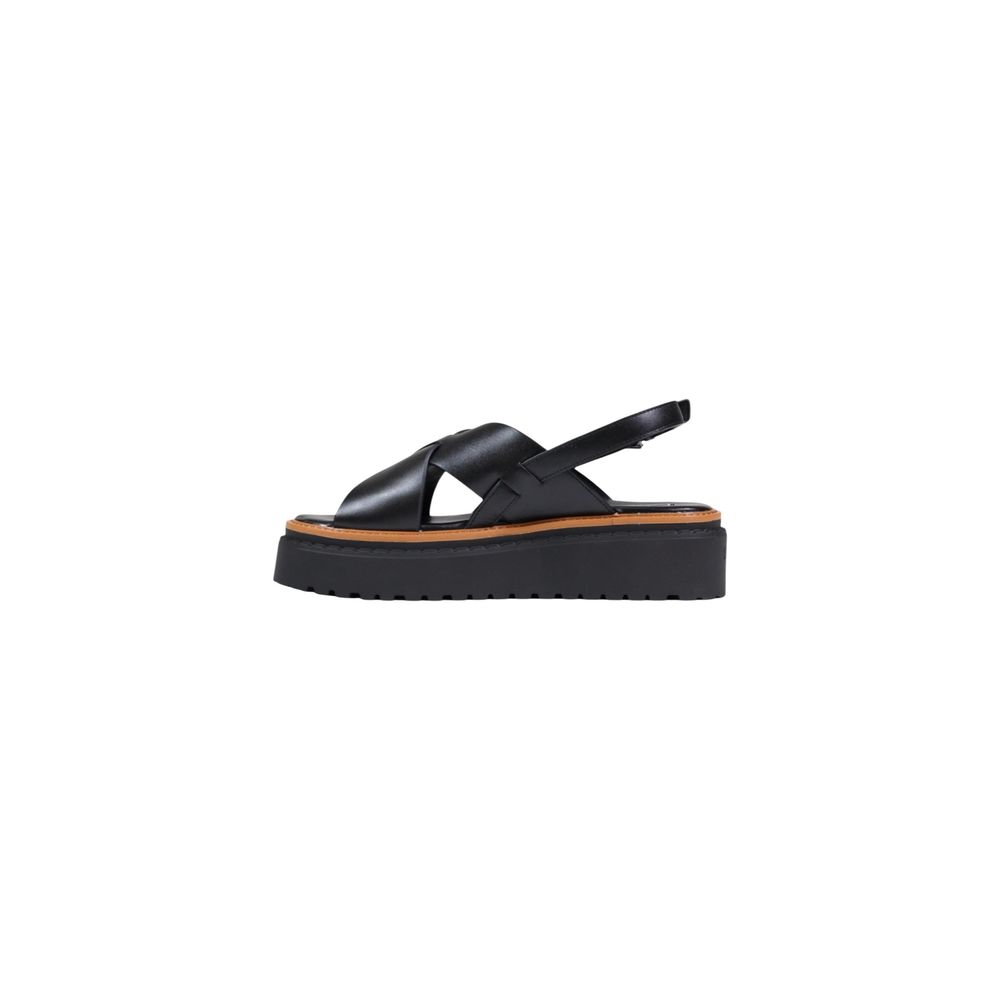 Liu Jo Black Leather Platform Women's Sandals