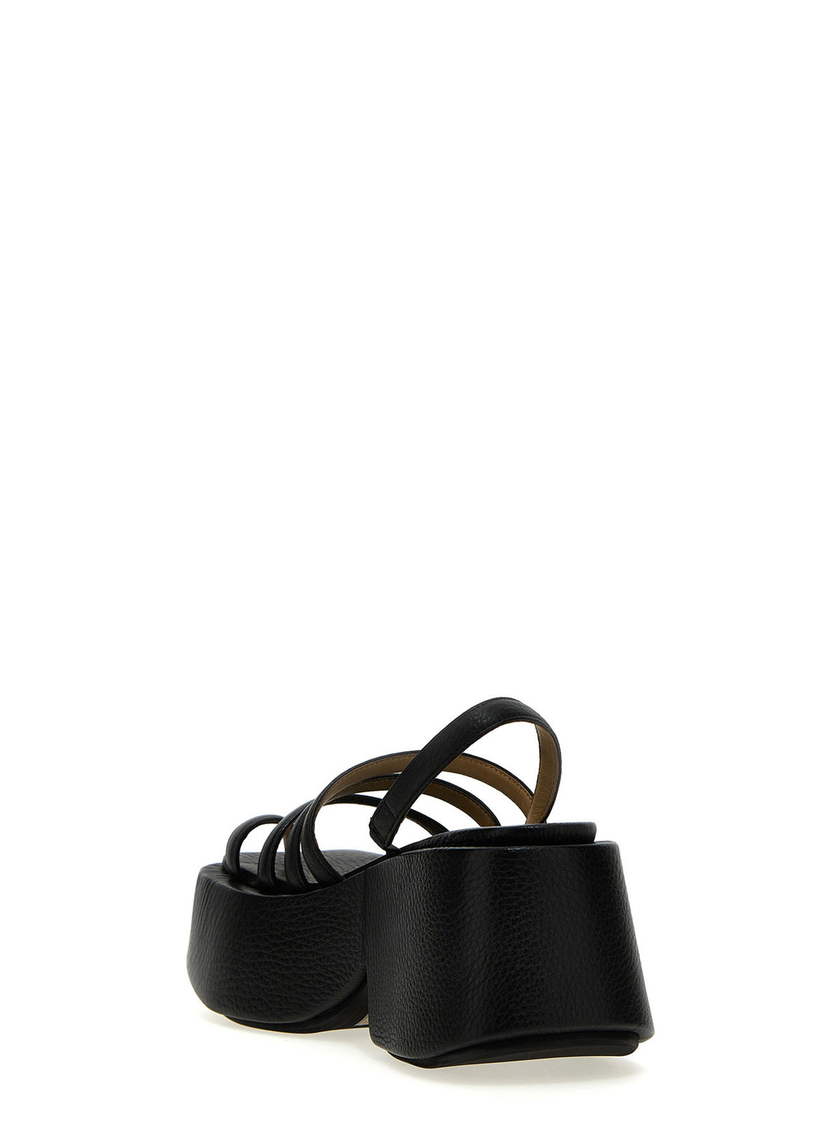 Marsell Black Calfskin Stiletto Heel Women's Sandals