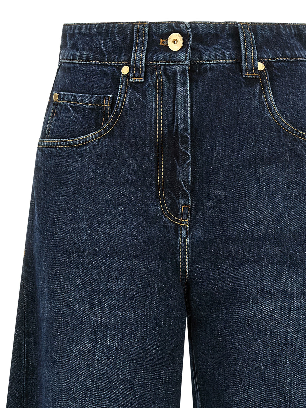 Brunello Cucinelli Blue Cotton Jeans Women's Denim