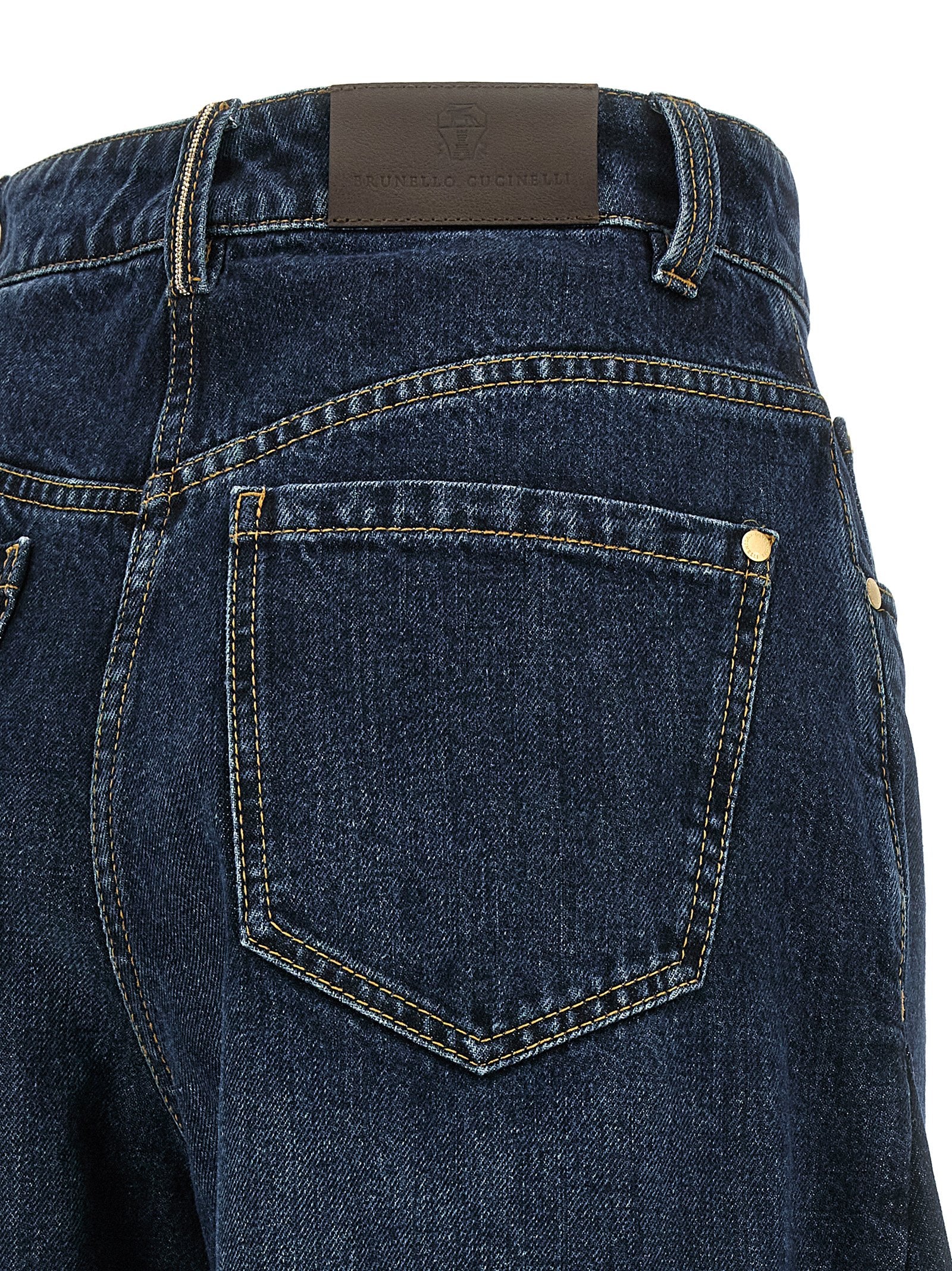 Brunello Cucinelli Blue Cotton Jeans Women's Denim