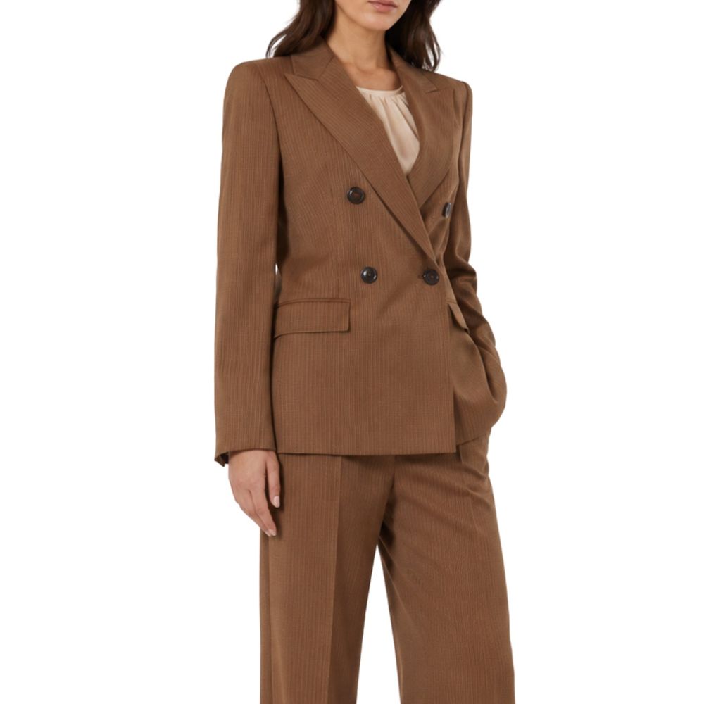 Max Mara Brown Virgin Wool Women's Blazer